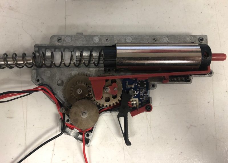 inside an airsoft gearbox